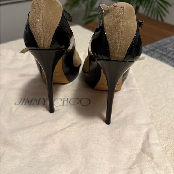 Jimmy Choo Black and Tan Women's Heels - Picture 3 of 4